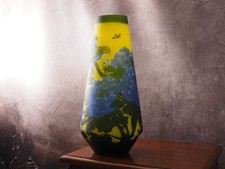 Jugendstil glasvase gelb gebraucht kaufen  Berlin