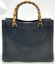 Autêntica bolsa tote GUCCI couro preto bambu 00202602615 NS060072 comprar usado  Enviando para Brazil