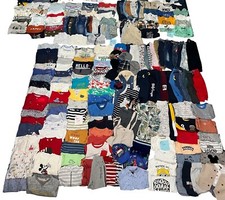 LOTE MISTO DE MAIS DE 210 PEÇAS PACOTE BEBÊ MENINO CRIANÇA 6 MESES - 12 MESES / 1Y ROUPAS comprar usado  Enviando para Brazil