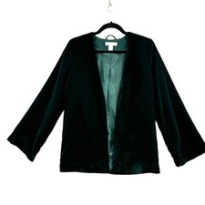 Blazer feminino vintage H&M quimono veludo 4 verde floresta festa coquetel carreira, usado comprar usado  Enviando para Brazil