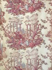 Usado, Cortina sanitária romana americana vintage 85x47 castelo França estampada cortina de linho c comprar usado  Enviando para Brazil
