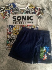 Boys sonic pajamas for sale  LONDON
