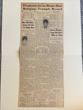 Painel 8X6 de beisebol Pedro Ramos Dick Stigman Liga Cubana 1960 notícias esportivas comprar usado  Enviando para Brazil