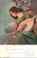 Cartão postal antigo obra de arte retrato Un Angelo Che Suona La Viola comprar usado  Enviando para Brazil