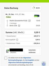 Flixbus flixtrain voucher for sale  Shipping to Ireland