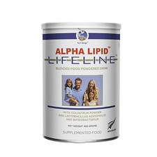 1x Alpha Lipid Lifeline Blended Milk Colustrum Powder 450g lata mais recente comprar usado  Enviando para Brazil