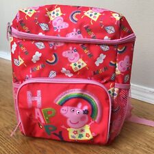 Mochila isolante infantil rosa arco-íris Peppa Pig 16" comprar usado  Enviando para Brazil