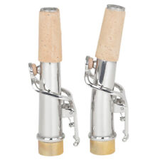 2 peças saxofone soprano bronze pescoço reto e pescoço curvo sax pescoço prata comprar usado  Enviando para Brazil