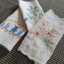 Vintage embroidered tea for sale  PERTH
