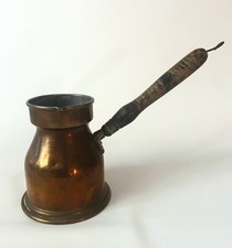Cafeteira turca vintage de latão com cabo de madeira – Cezve/Ibrik comprar usado  Enviando para Brazil
