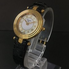 Relógio feminino Christian Dior 3062 quartzo tom dourado preto/WA0328, usado comprar usado  Enviando para Brazil