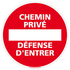Panneau chemin privé d'occasion  Cambrai
