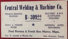 Cartão de visita vintage San Antonio TX Texaco estação de serviço e soldagem central  comprar usado  Enviando para Brazil