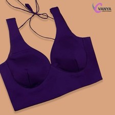 Blusa sem mangas de seda gola V, blusa branca preta Saree, roupa de festa comprar usado  Enviando para Brazil