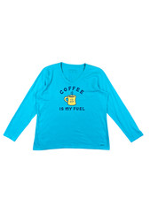Camiseta Life is Good feminina turquesa gola V trituradora GG comprar usado  Enviando para Brazil