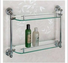 Prateleira de banheiro Signature Hardware Farber 19,25" vidro 5812-CH | Cromada comprar usado  Enviando para Brazil
