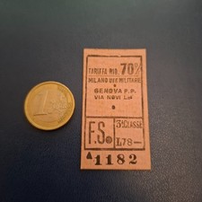Antico biglietto ferrovia usato  Oliveto Lario