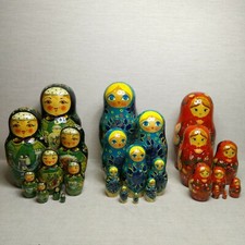 Usado, Three Russian wooden Matryoshka, from Zagorsk city 1990. comprar usado  Enviando para Brazil