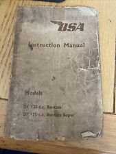 Bsa bantam instruction for sale  BEDALE