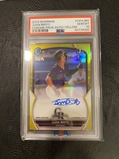 Juan Brito 2023 Bowman Chrome Prospect AUTO REFRATOR AMARELO /75 #CPA-JBO PSA10 comprar usado  Enviando para Brazil