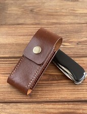 Usado, Bainha de couro com clipe de cinto para facas Victorinox 111-130 mm comprar usado  Enviando para Brazil