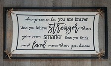 Inspirational quote hanging for sale  DARTFORD