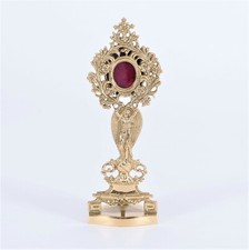 Relicário de anjo ornamentado de latão com alça nas costas para veneração de relíquias (#8) comprar usado  Enviando para Brazil