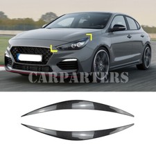 Para Hyundai I30 I30N Farol Estilo Carbono Sobrancelha Tampa Pálpebra Acabamento 2017-2019 comprar usado  Enviando para Brazil