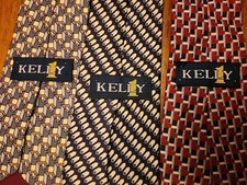 Lote antigo de 3 gravatas masculinas de seda importadas Kelly 1 pescoço gravata antiga comprar usado  Enviando para Brazil