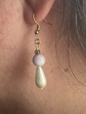 Boucle oreille kunzite d'occasion  Chalon-sur-Saône