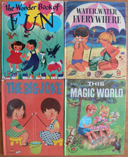 4 Vintage Wonder Books ~ WONDER BOOK OF FUN, THE BIG JOKE, THIS MAGIC WORLD + comprar usado  Enviando para Brazil