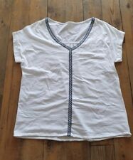 Shirt blanc liseré d'occasion  Monistrol-sur-Loire