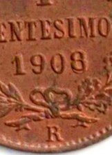 1 centesimo 1908 usato  Pescara