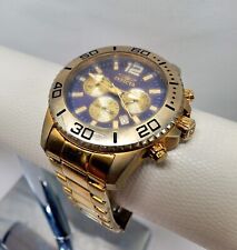 Relógio masculino Invicta 17402 Pro Diver SS - mostrador dourado/azul Tritnite Glow Chrono comprar usado  Enviando para Brazil