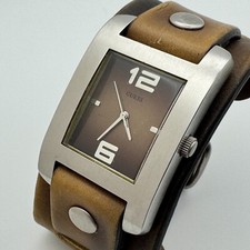 Relógio de quartzo Guess G66550G masculino prata marrom pulseira analógica nova bateria comprar usado  Enviando para Brazil