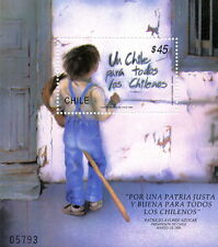 Usado, Chile 1990 Bloco Michel 15 Chile um país justo para todos os chilenos Patricio Aylwin comprar usado  Enviando para Brazil