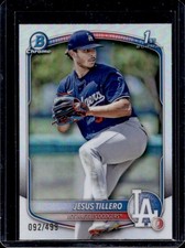 Refrator Bowman Jesus Tillero Chrome Prospects 2025 #92/499 Dodgers, usado comprar usado  Enviando para Brazil