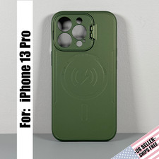Capa projetada para iPhone 13 Pro - Verde musgoso metálico | Suporte | Magnética comprar usado  Enviando para Brazil