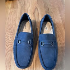 Novo Sapato Mocassim Masculino de Couro Barrett Trançado Tamanho 11 Azul Marinho comprar usado  Enviando para Brazil