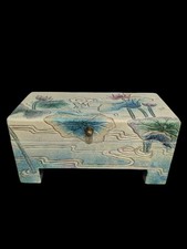 Caixa de joias vintage madeira laca branca lírios asiáticos floral lótus pintada à mão comprar usado Caixa de joias vintage madeira laca branca lírios asiáticos floral lótus pintada à mão comprar usado  Enviando para Brazil