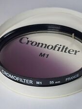 Usado, Lente de vidro 55mm CROMOFILTER cromo M1 Mauve 1 filtro França graduada E55 E-55 comprar usado  Enviando para Brazil