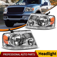 Conjunto de faróis Ford F150 2004-2008 carcaça cromada refletor âmbar comprar usado  Enviando para Brazil