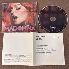 MADONNA Sorry JAPAN 5" MAXI CD WPCR-12225 w/ JAPANESE INSERT 2006 issue 3-track, usado comprar usado  Enviando para Brazil