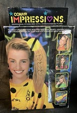 Vintage Con Air 1980 Impressões Crimpagem Cabelo Ferro Coração Estrela Zig Zag Placas comprar usado  Enviando para Brazil