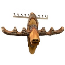 Cabeça de troféu de alce de madeira pendurada na parede Appx 21” chifre span decoração cabine, usado comprar usado Cabeça de troféu de alce de madeira pendurada na parede Appx 21” chifre span decoração cabine, usado comprar usado  Enviando para Brazil