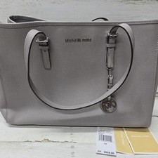 Bolsa tote Michael Kors cinza pedra jato conjunto couro saffiano mancha na frente comprar usado  Enviando para Brazil