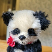 Mohair preto e branco miniatura feito por artista panda, amigo urso de pelúcia 6 polegadas em excelente estado usado comprar usado  Enviando para Brazil