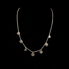 Feine goldkette charm gebraucht kaufen  Hamburg