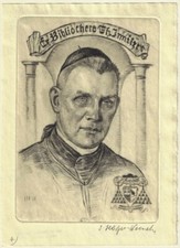IRENE HOELZER-WEINECK: Exlibris für Kardinal Theodor Initzer, um 1937 comprar usado  Enviando para Brazil