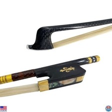 Arco de viola trançado de fibra de carbono 4/4, sapo ébano, cabelo natural, incrustação Fleur de Lis, usado comprar usado Arco de viola trançado de fibra de carbono 4/4, sapo ébano, cabelo natural, incrustação Fleur de Lis, usado comprar usado  Enviando para Brazil